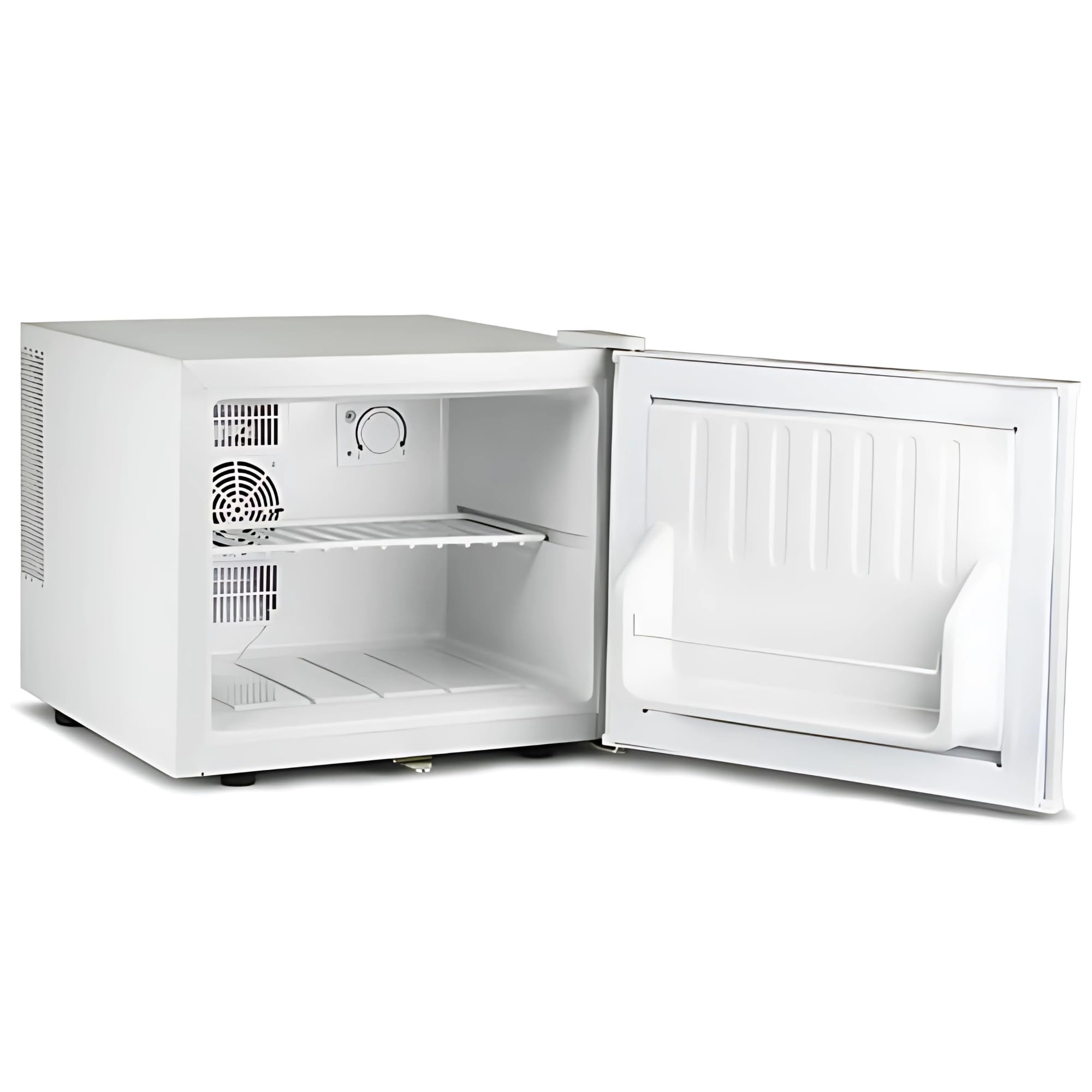 bar@drinkstuff ChillQuiet 17L Mini Fridge White – Lockable Countertop Mini Bar Fridge, Quiet Thermoelectric Cooling (38dB), Bedroom Office Hotel Drinks Cooler