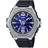 Casio MWA100H Series | Men’s Analog Watch |100M WR | Stainless Steel Bezel | LED Illuminator Backlight with Afterglow | Resin