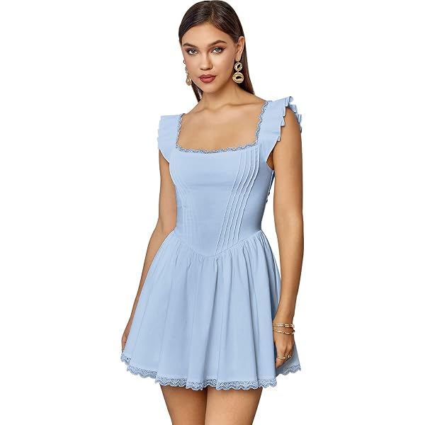 long sleeve mini dress vacation Visualize Long Sleeve Mini Dress | Light Blue | Womens