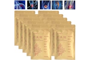 TAI REN YI (100pcs) Moxibustion Patches 艾灸贴 Pure Nature Moxa Sticker Foot Pads Chinese Traditional Paste for Neck, Shoulder, Back, Waist, Hand, Feet, Joint, 7 * 10cm, Pack of 10