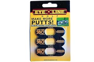 EyeLine Golf Sweet Spot 360 Degree, Instant Feedback on Putting Stroke, Removable Pad Sticks to Putter Face, Black Color (3 Count, Pack of 1)