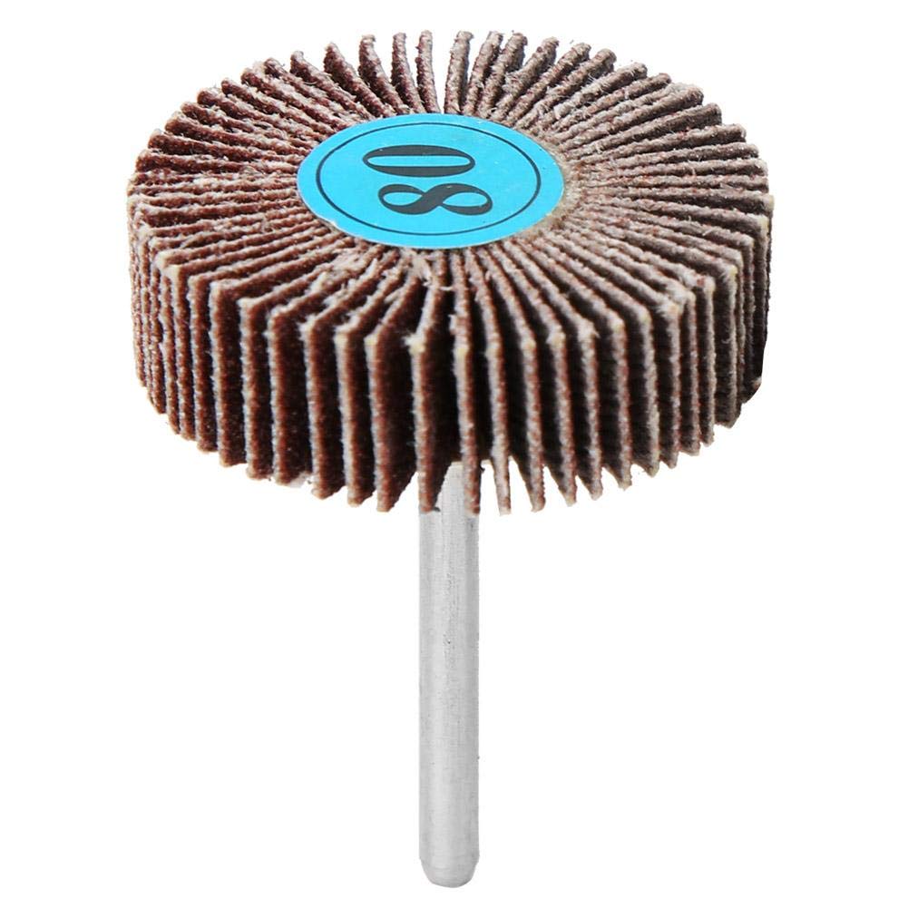 10PCs Mounted Flap Wheels, 80 Grits Aluminum Oxide Sandpaper, Metal