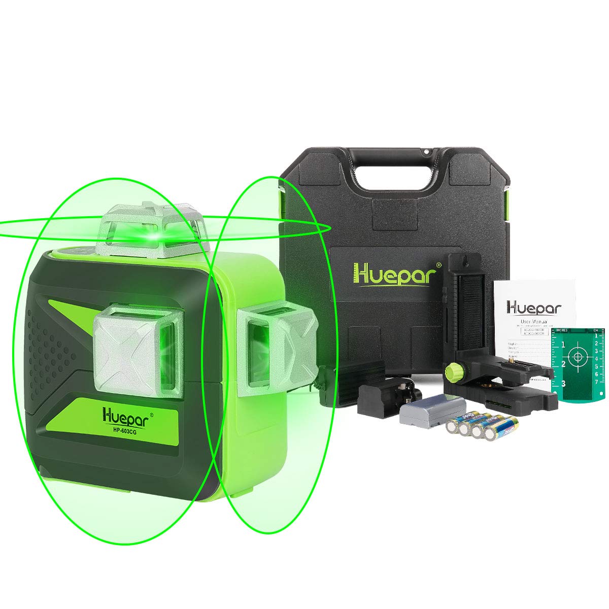 Mua Huepar 3D Green Beam Self-Leveling Laser Level 3x360 Cross Line ...