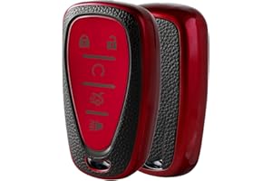ELOHEI for Chevy Key Fob Cover Case TPU Protector Holder for Chevrolet 2020 2019 2018 2017 2016 Chevy Malibu Camaro Cruze Trailblazer Traverse Spark Equinox Sonic Volt Bolt(5 Buttons)