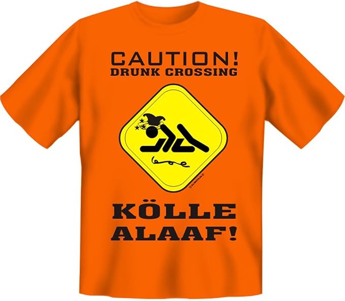 T Shirt Caution Kolle Alaaf Lustiges Spruche Shirt Als Fasching Karneval Kostum Fur Leute Mit Humor Amazon De Bekleidung
