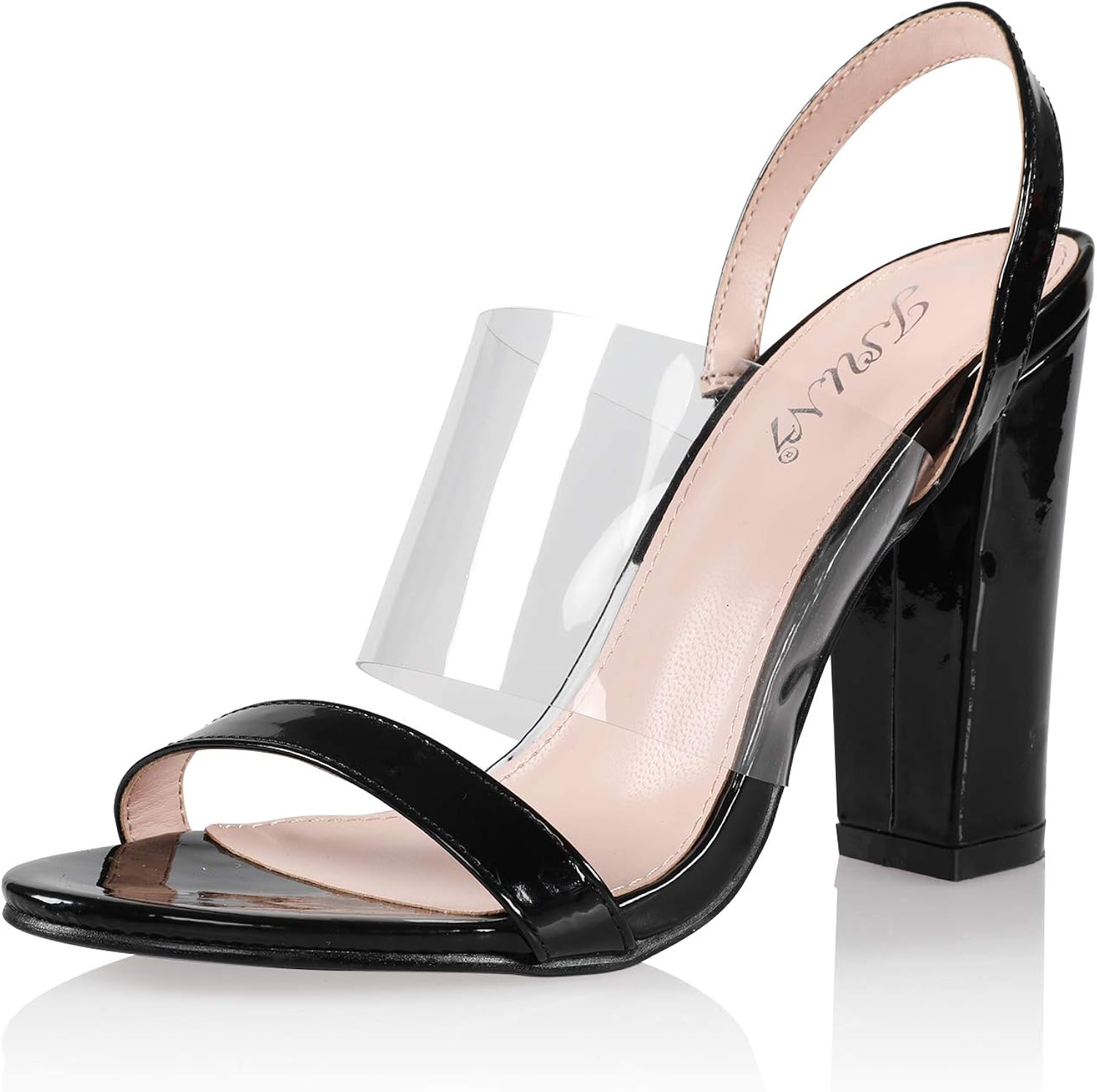 amazon black block heels