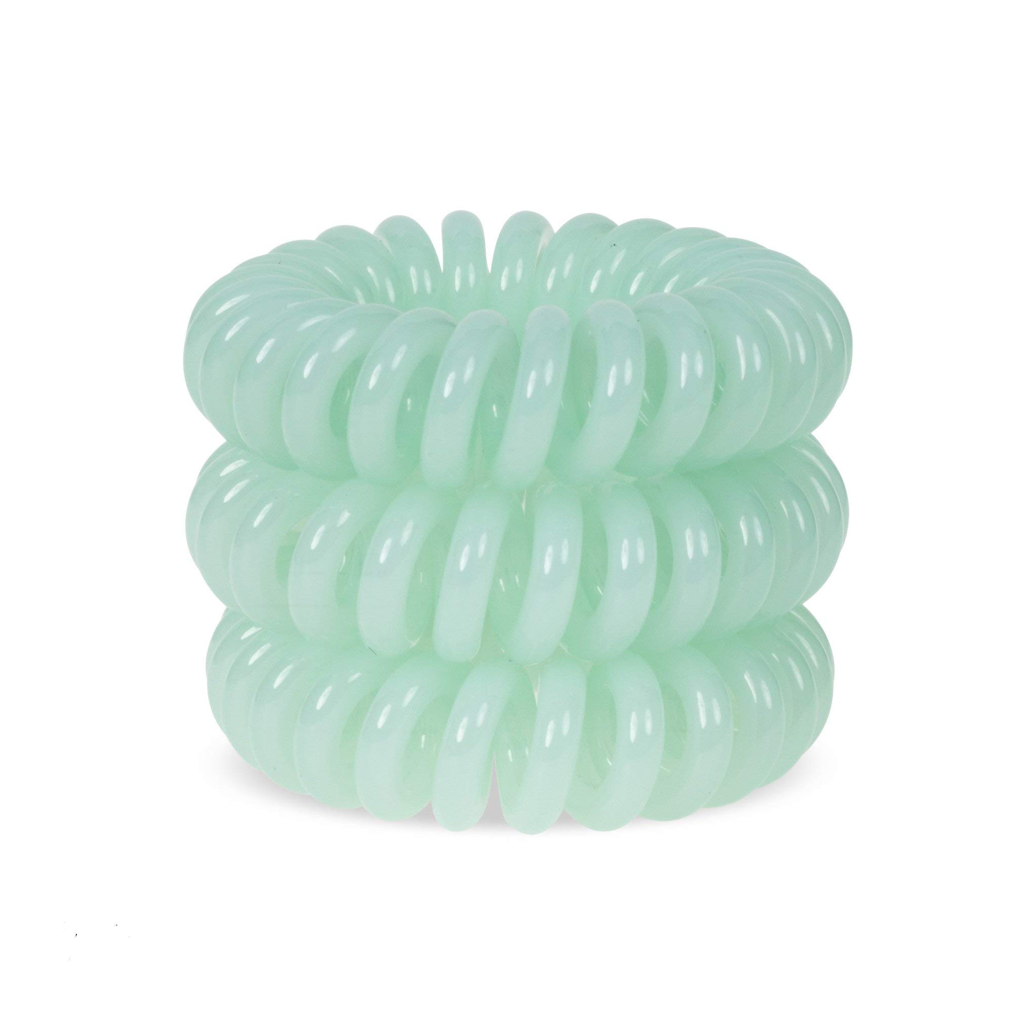 Aqua Green SpiraBobble | Hair Bands for Women – 12Pcs Set Hair Bobbles | Durable Hair Tie | Spiral Ring for ponytails