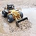 fisca RC Wheeled Front Loader Remote Control Bulldozer Truck 6 Channel 2.4G Alloy Vehicle Tractor Toy with Lights
