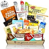 KETO Snacks Care Package (20ct): Ultra Low Carb, Ketogenic, Gluten Free, Low Sugar, Protein Bars, Crispy Cheese Bars, Crisps, Grass Fed Meat Sticks Bars, Nuts, Healthy Keto Gift Box Variety Pack