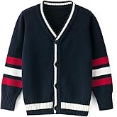 Curipeer Boys' Cardigan Knitted Sweater Fall Button Up Sweater Cardigan for Toddler Boys 3-14Y