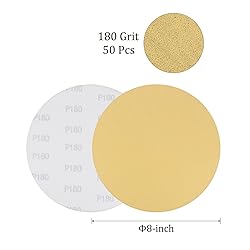 Kozelo 50pcs No Hole Sanding Discs- [ 8 Inch 180