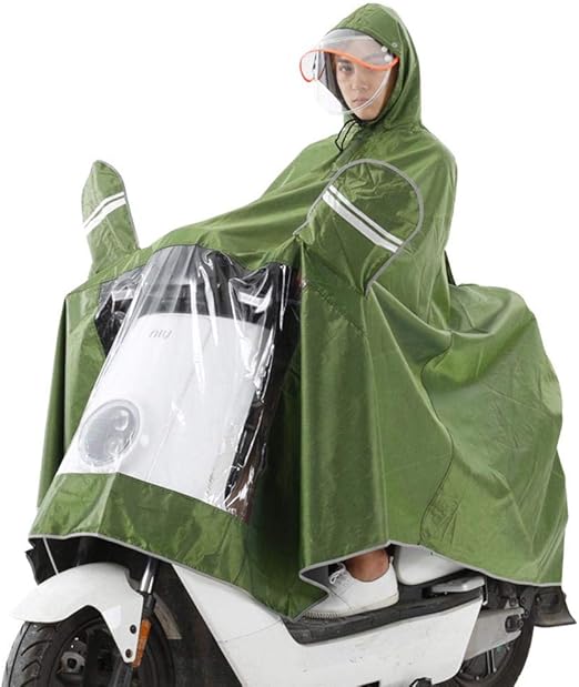 Da.Wa XXXL/XXXXL Unisex Motorcycle Raincoat with Double-hat Brim Coat Version Poncho Raincoat 