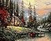 DoMyArt DIY Oil Painting, Paint By Number Kit - A Peaceful Retreat (Thomas Kinkade) 16X20 Inch