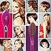 FemJolie Hair Straightening Brush Best for Beauty Styling (w/Velvet Pouch, Glove) 40W Professional Heated Ceramic Straightener Comb, Purple