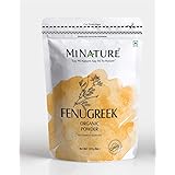 mi nature USDA CERTIFIED Organic Fenugreek Powder (TRIGONELLA FOENUM)(100% NATURAL , ORGANICALLY GROWN ) (227g / (1/2 lb) / 8