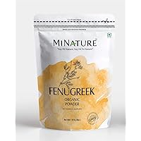 mi nature USDA CERTIFIED Organic Fenugreek Powder (TRIGONELLA FOENUM)(100% NATURAL , ORGANICALLY GROWN ) (227g / (1/2 lb…