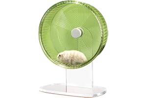 Marchul Silent Hamster Exercise Wheel - Quiet Spinner Hamster Running Wheels for Dwarf Hamster Syrian Hamsters(6.7 inch, Green)