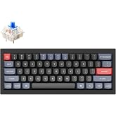 Keychron Q4 Wired Custom Mechanical Keyboard, QMK/VIA Programmable Macro, Full Aluminum, Hot-Swappable Gateron G Pro Blue Switch, 60% Layout Double Gasket Compatible with Mac and Windows - Black