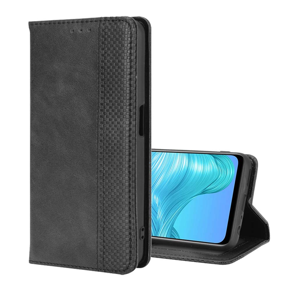 Case for Sony Xperia 1 VI 2024 Case, for Sony Xperia 1 VI 2024 Retro Style Wallet Magnetic Cover, Case Wallet PU Leather Phone Compatible with Sony Xperia 1 VI 2024-Black