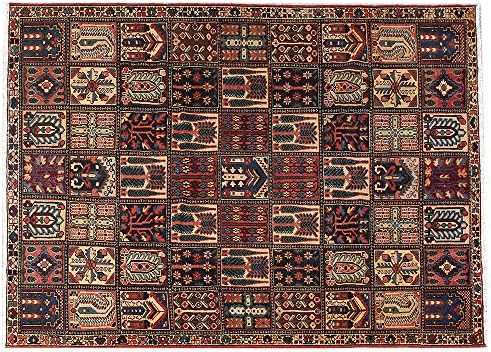 9'9" x 7'4" Persian Rug, Brown Rug, Vintage Traditional Rug, Geometric Classy Carpet, Classical Fancy Handmade Area Rug, Brown Turkish Rug. Code: S0101813