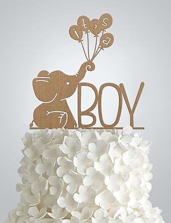 Its A Boy Wood Cake Topper Elephant Baby Shower Amazon Com Its A Boy Wood Cake Topper Elephant Baby Shower Amazon Com