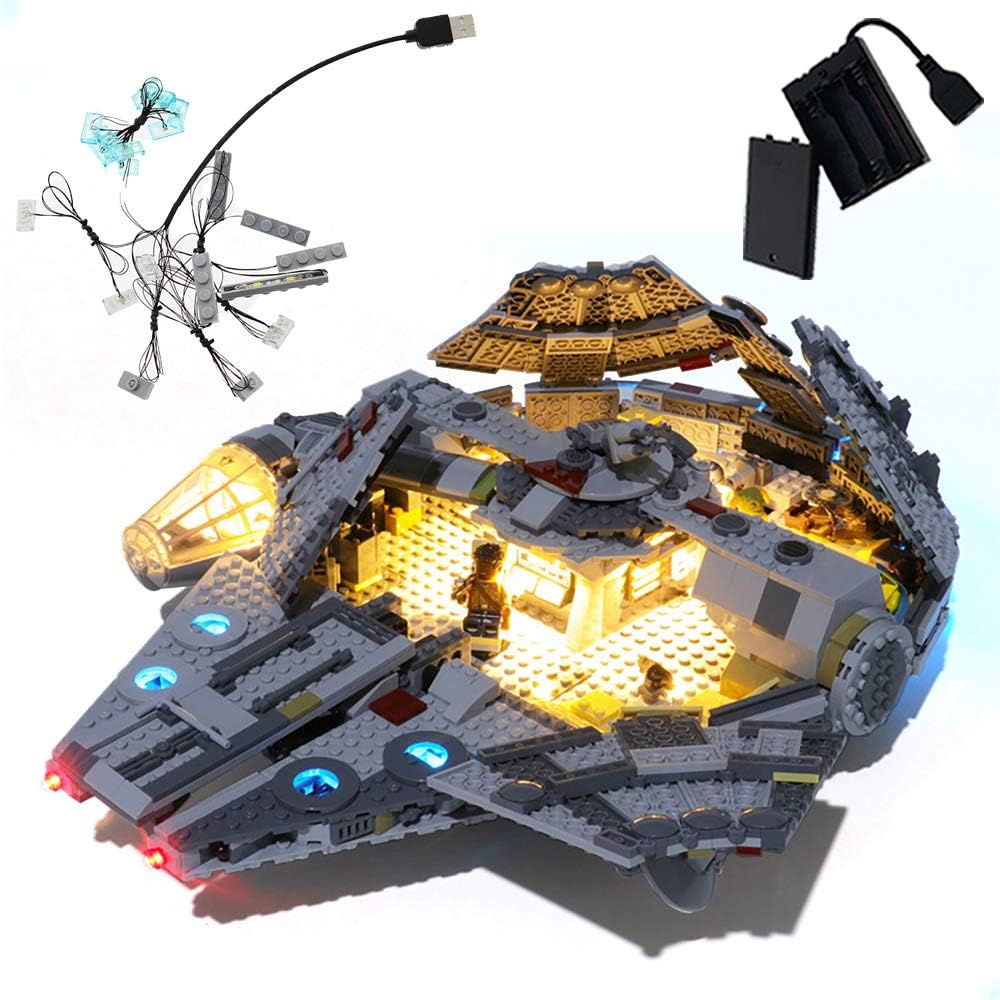 GEAMENT Light Kit Compatible with LEGO Star Wars Millennium Falcon 2019 - for 75257 Starship Model (Building Set Not Included)