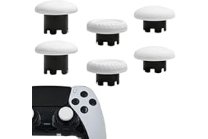 6 in 1 Interchangeable Thumbsticks for PS5 Dualsense Edge Controller,Thumbsticks Analog Joysticks Kits,Replacement Joysticks 