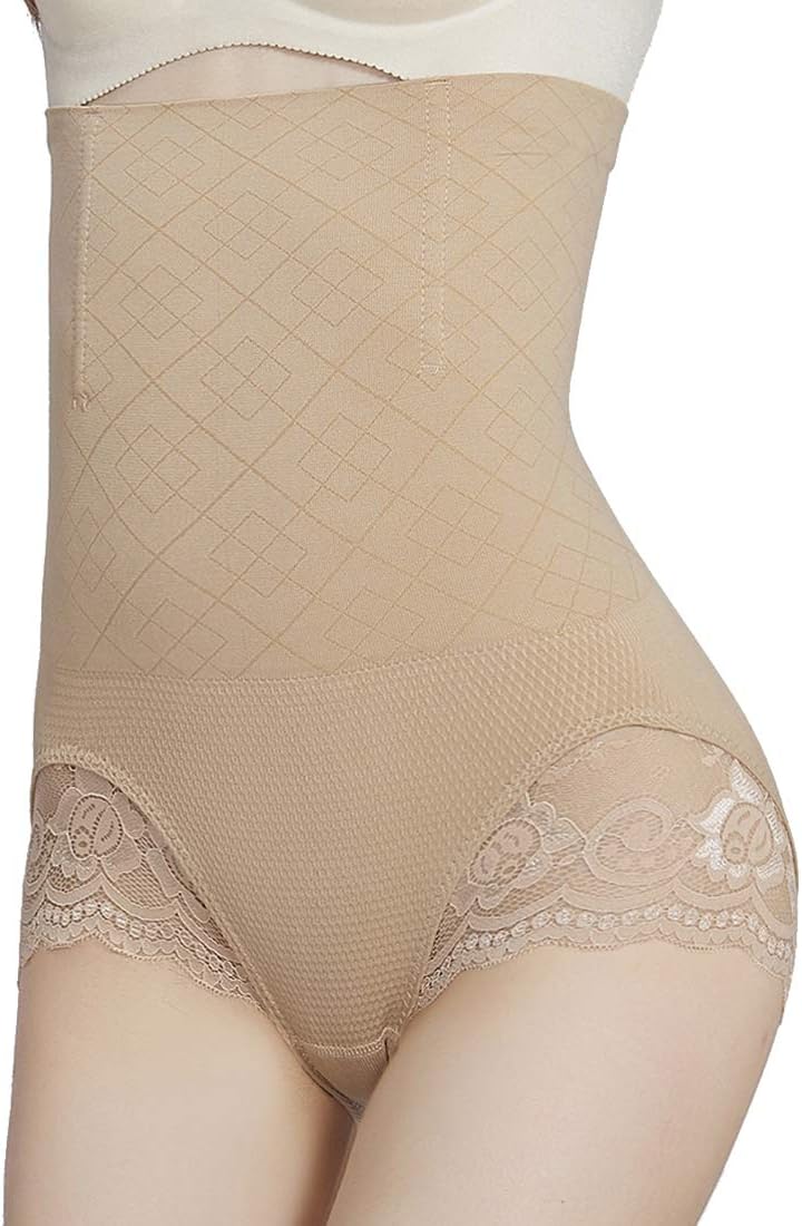 SURE YOU LIKE High Waist Shapewear Tummy Control Body Shaper Corset Slimming Panties Lace Underwear Black