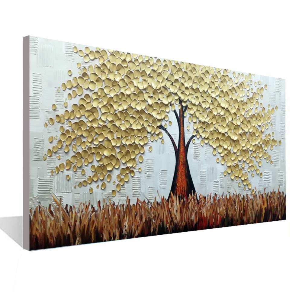 WSNDGWS Flor Blanca 3D Lienzo Pintura al óleo Sala de Estar ...