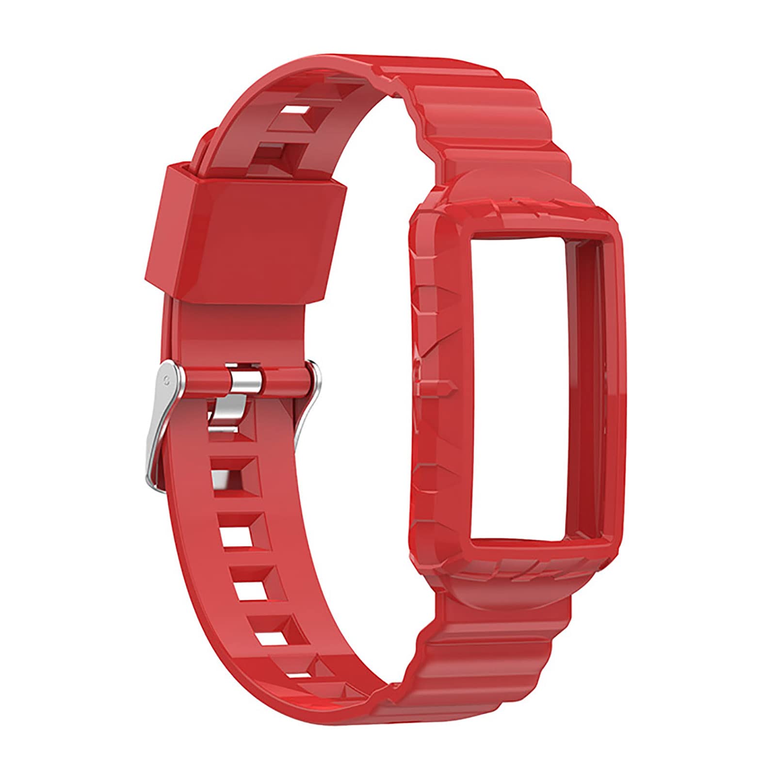 Soft Silicone Straps Compatible with Fitbit Charge 5/4/4SE/3/3SE Watch Strap, Replacement Wristbands for Women Men Smartwatch, Red — image 1