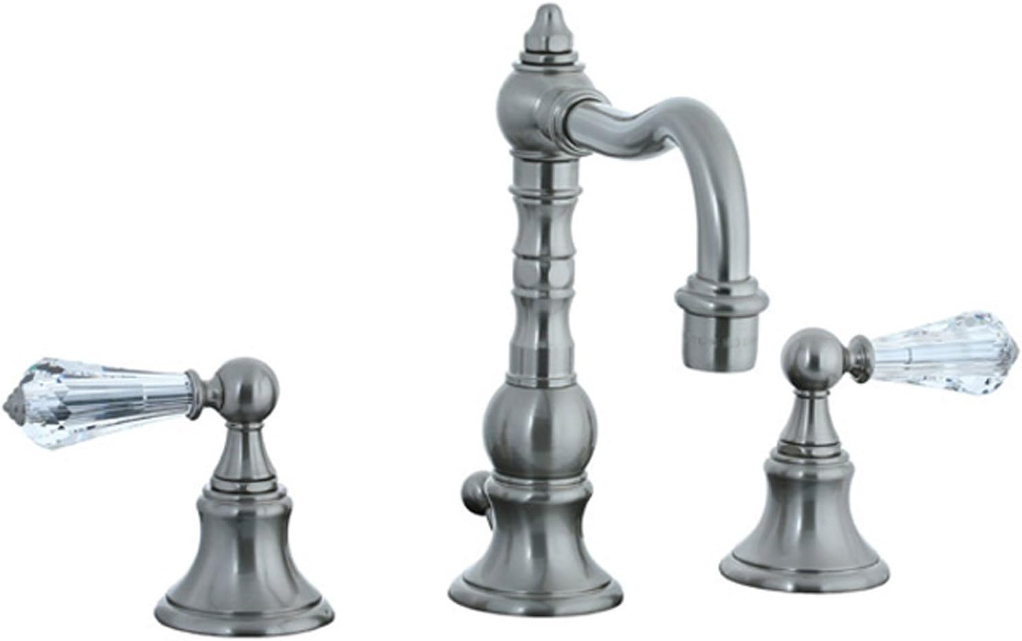 Cifial 265.130.031 Highlands Widespread Bathroom Faucet with Clear Acrylic Handles, Unlacquered