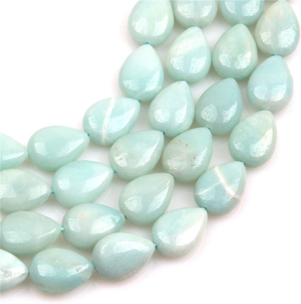 Sweet & Happy Girl's Store 10x14mm Drop Amazonite Gemstone Beads Strand 15 Inch Jewellery Making Beads - Image 3