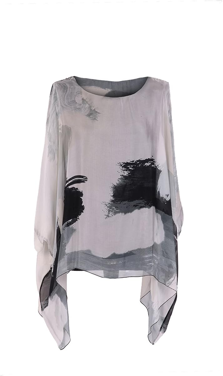 black silk tunic top