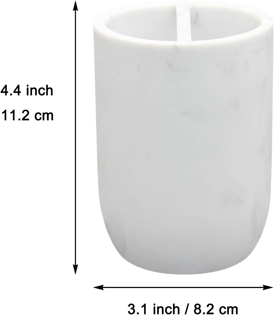 Toothbrush Holder Polyresin Toothbrush Organizer Stand,Multi-Functional Toothpaste Holder Makeup Brushes Cup Razors Holder for Bathroom Vanity Countertop,Ideal for Home, Hotel (Marble Style) (1Pack): Kitchen & Dining
