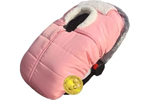 Mom's Choice Awards Winner-TSAYAWA Winter Baby Car Seat Cover -Keep Babies Warm Carseat Bunting Bag/Blanket for Newborn & Infant - Cold Weather Insulated Windproof Carrier Canopy for Travel (Pink)