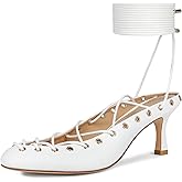 Saint Leia Women's 2.7IN Kitten Heel Round Toe Strap Weddings Parties Evening Short Heel Pumps Shoes