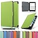 HAOCOO Ultra Slim Leather Smart Case Cover Build in Magnetic [Auto Sleep/Wake] Function for All-New Kindle Paperwhite 2012, 2013, 2015 Versions (Not fit All-New Paperwhite 10th Generation)(Green)
