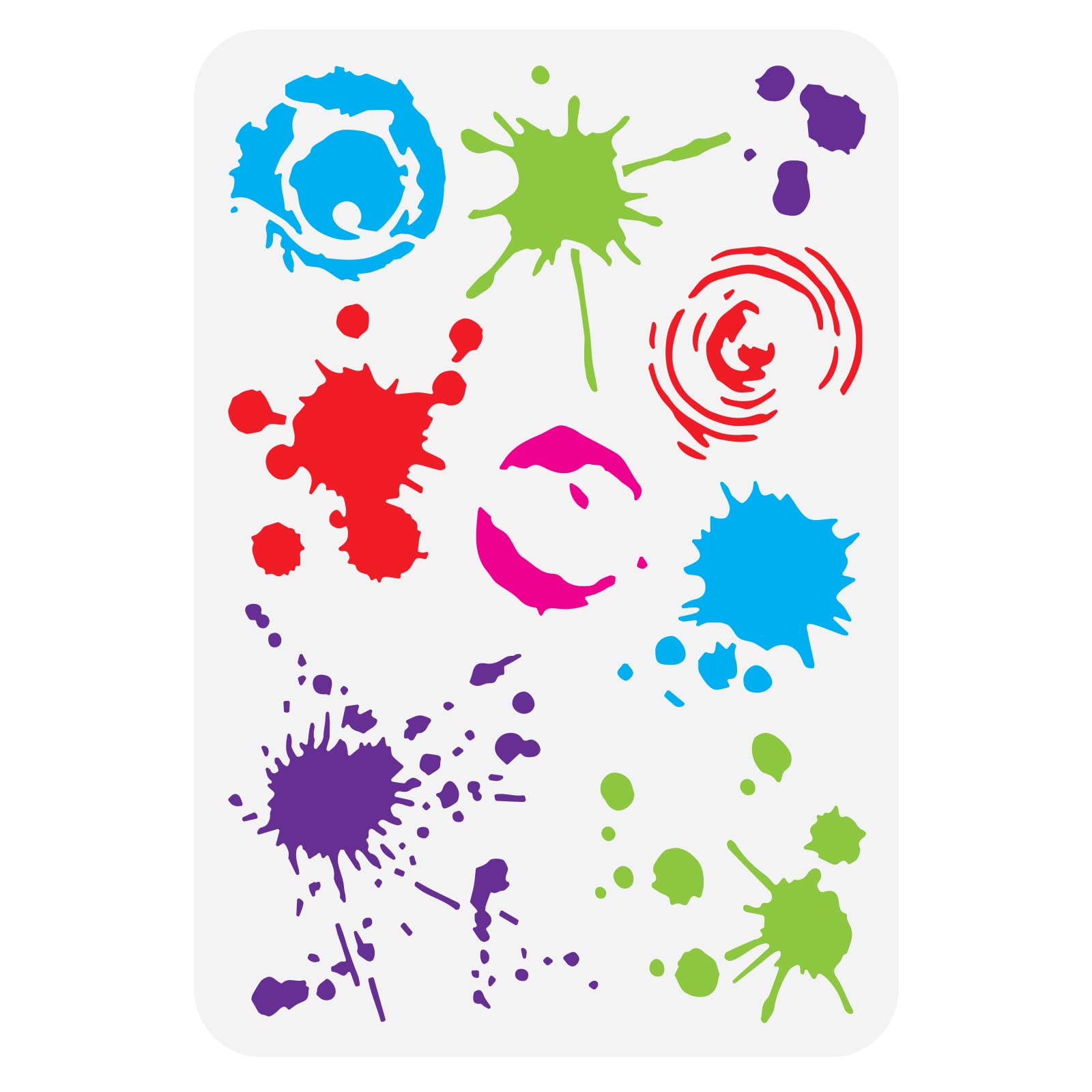 FINGERINSPIRE Stain and Splatter Stencils 29.7x21cm Graffiti Stencils Template Plastic Stain Stencils Reusable Splatter Stencils DIY Art Stencils for Painting on Wood, Floor, Wall and Fabric