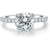Precision Cut Zircon 2 Ct Round-cut Halo Bridal Ring 925 Silver Accented Brilliant Solitaire Engagement Ring
