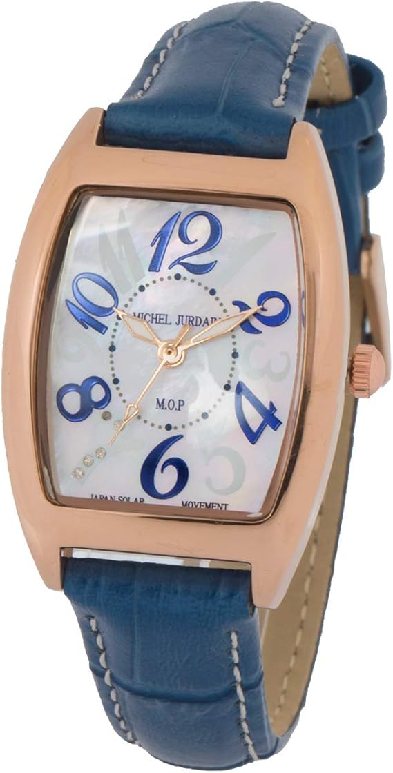 Amazon ミッシェル ジョルダン レディース 腕時計 ソーラー トノー型ダイヤモンド Sl 2100 ネイビー レディース腕時計 腕時計 通販