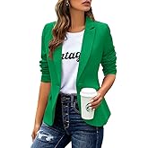 Womens Casual Blazers Long Sleeve Lapel Button Slim Work Office Blazer Jacket