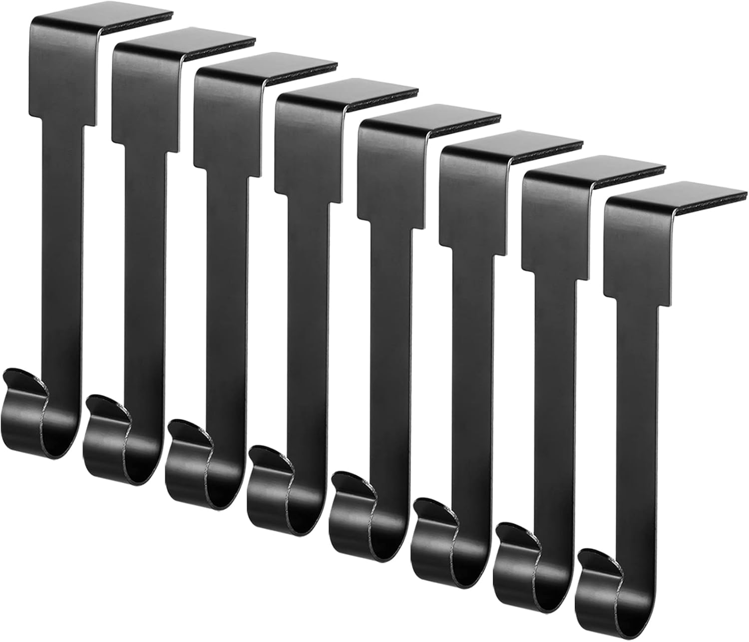 Ornament Hooks - ARCHCRTC Christmas Stocking Holders Mantel Hook Hangers Fireplace Hooks Hanger Christmas Stocking Hook Fireplace Hanger Grip for for Christmas Party Decorations (Black, 8)
