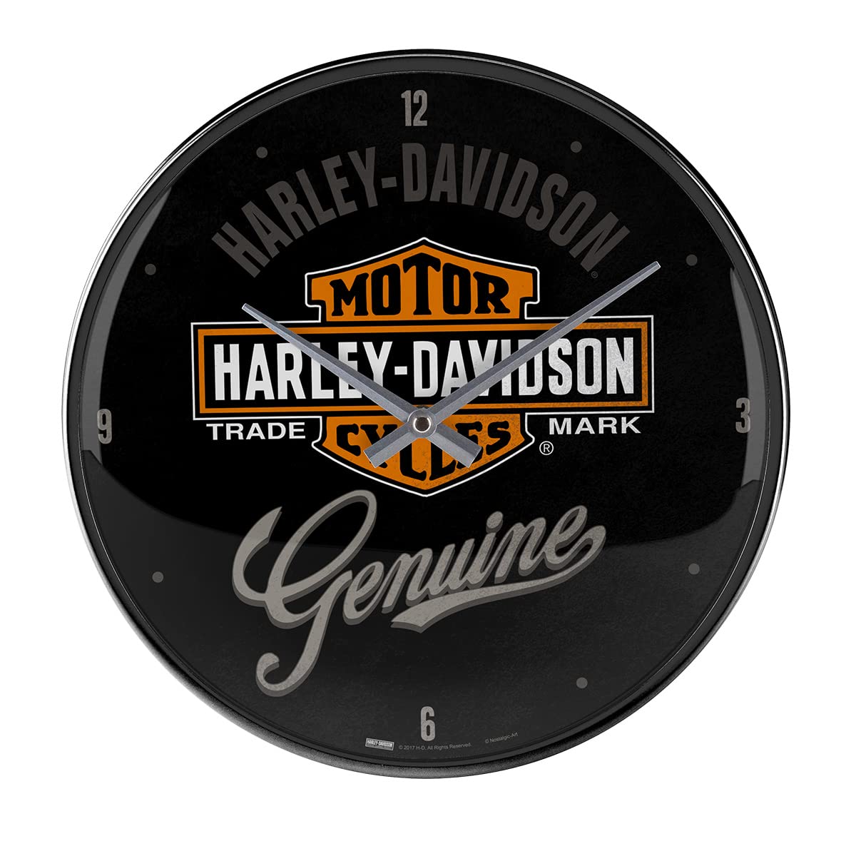 Nostalgic-Art 51082 Harley-Davidson - Genuine, Wall Clock 31cm