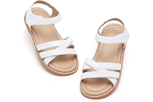 Felix & Flora Girls Sandals - Toddler Girl Dress Shoes Size 6-12 for Summer Party Wedding School Flats.
