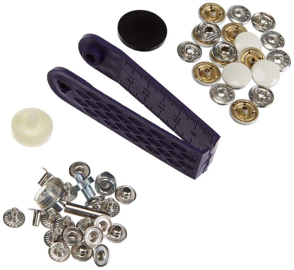 Prym - Prym Anorak White (15mm) Non-Sew Press Fasteners - 1 Unit