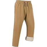 Gihuo Men's Winter Warm Fleece Pants Sherpa Fleece Lined Jogger Pants Sweatpants