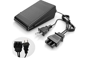 Suweiyuanshiyi Foot Pedal Power Cord Replacement, for Singer Sewing Machine, D Shape Plug Compatible with Singer 4452 4443 44