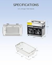 CREWORKS 3.2L Ultrasonic Cleaner with Heater