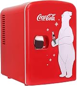 Koolatron Coca Cola Mini Fridge 4L 6 Can Desk Top Red AC DC Portable view 1