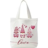 Supwhd Valentine Canvas Tote Bags for Women, Valentine Gifts for Women